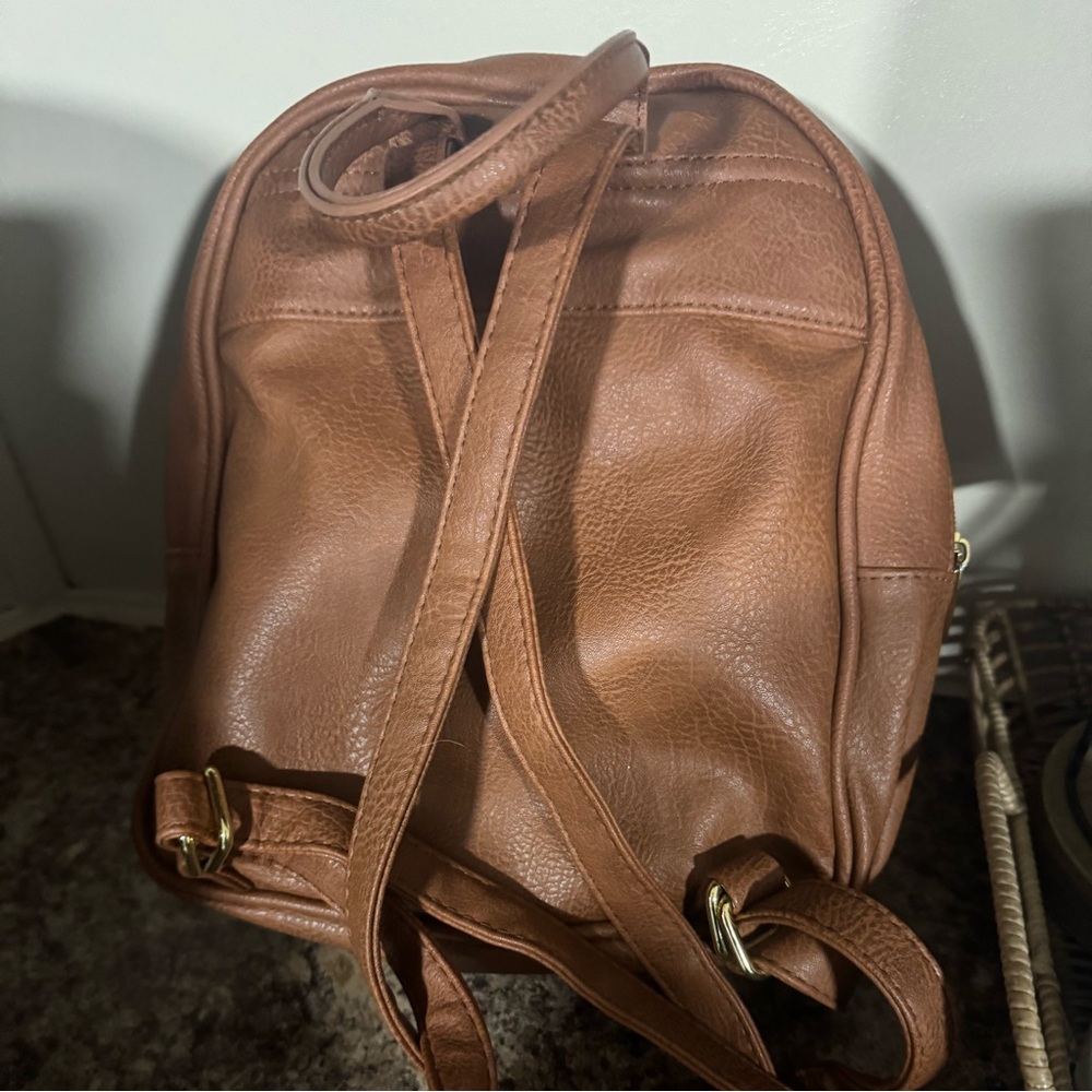 Leather backpack